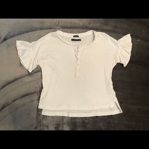 A&F T-Shirt w/ Ruffle Sleeves